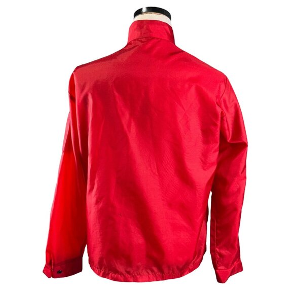 Vintage 60s Lion Uniform Mens Firestone Red Jacket Medium Nylon - Picture 3 of 16